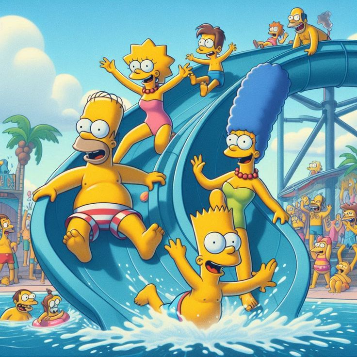 Simpsons Family Water Slide