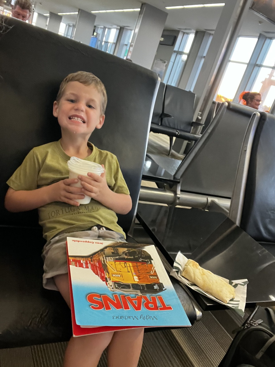 Boy at Airport Gate