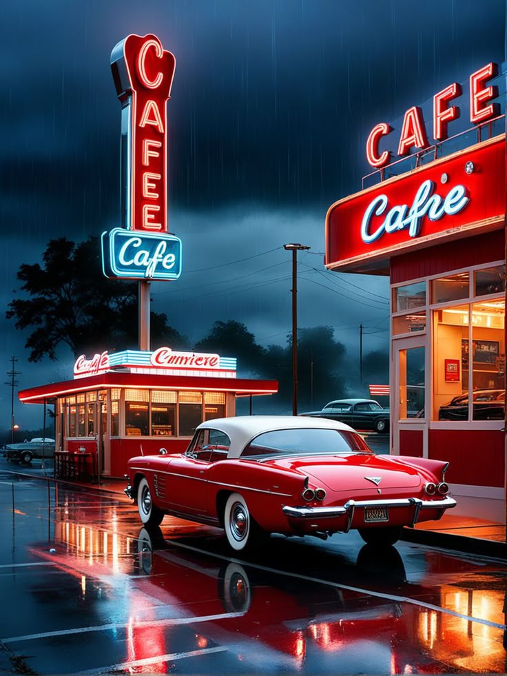 Vintage Cafe Classic Car