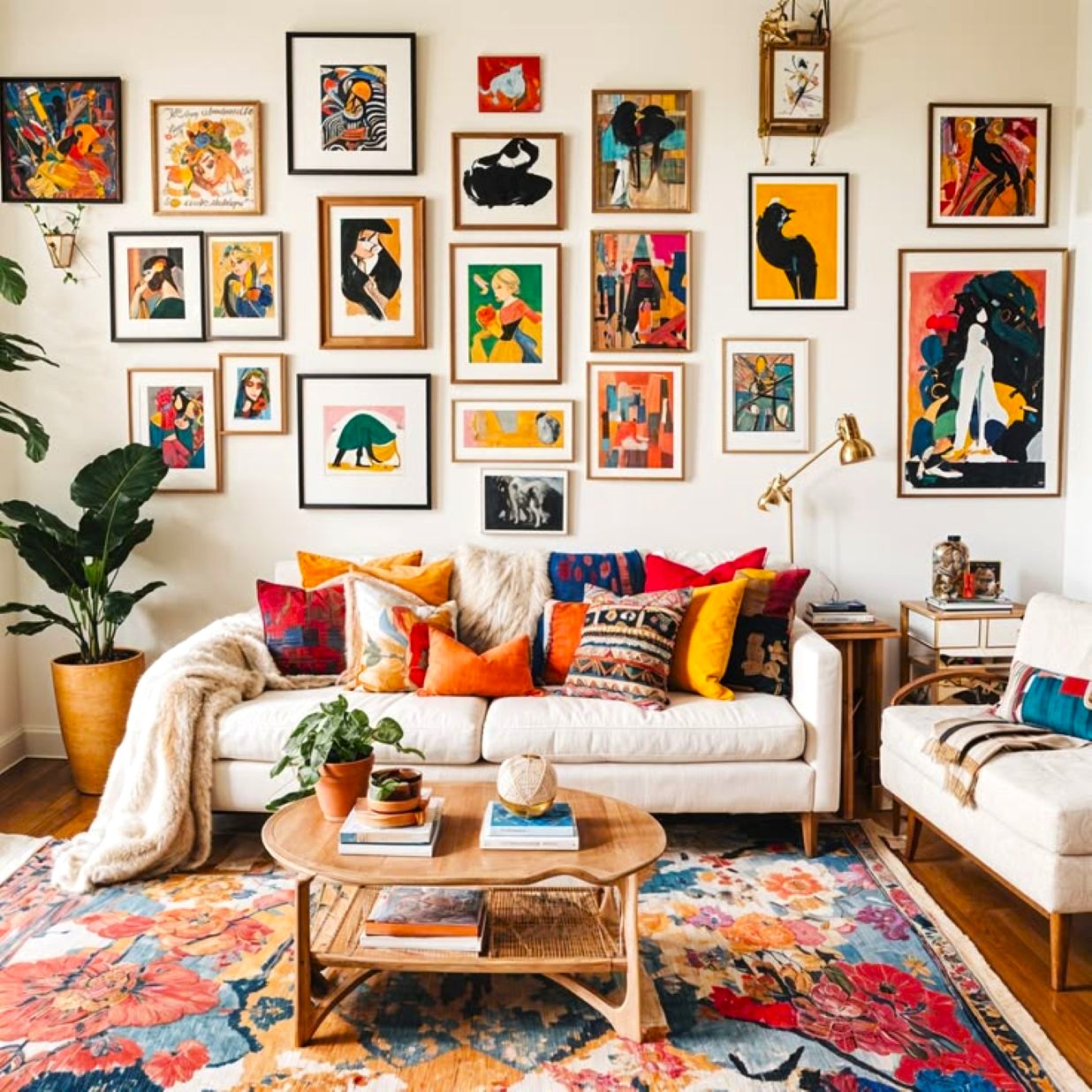 Colorful Art Gallery Wall