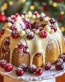 Christmas Bundt Cake with Cranberries