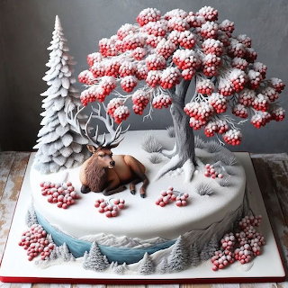 Winter Elk Cake