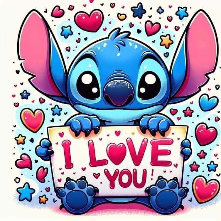 Stitch Love You Sign