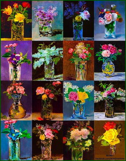 Flower Vases Grid Collage