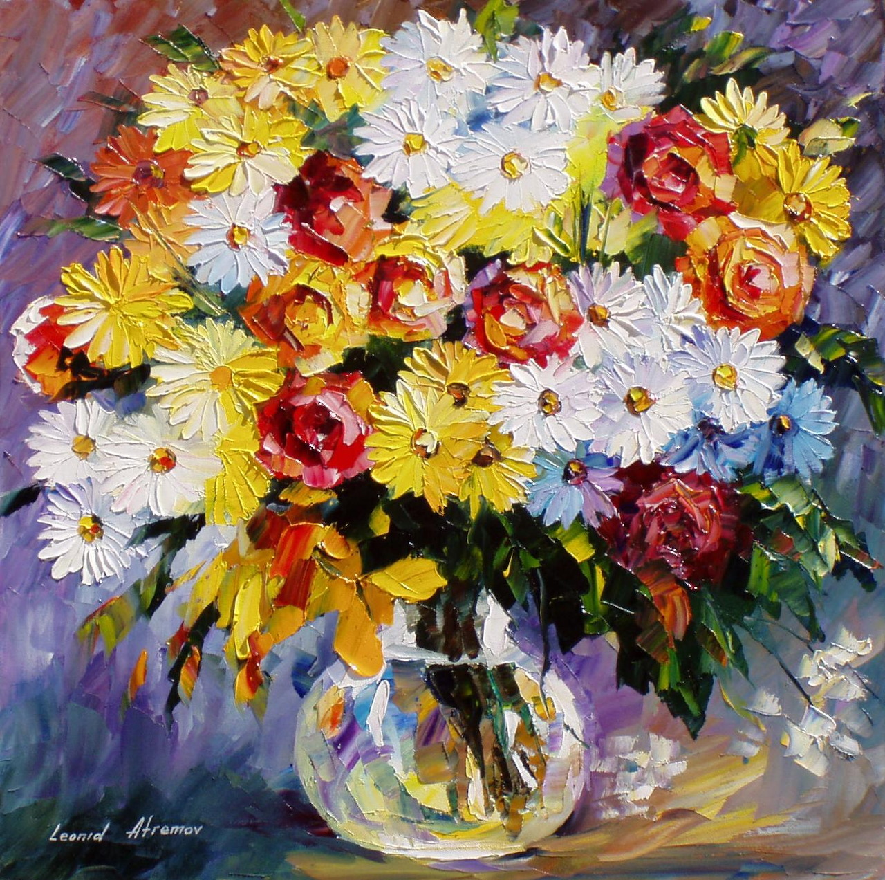 Vibrant Flower Bouquet Painting