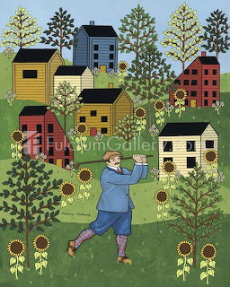 Folk Art Golfer Village
