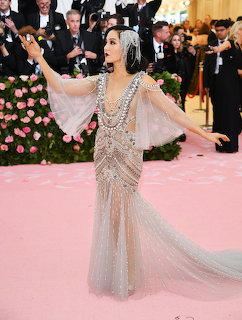 Woman in Beaded Gown Red Carpet