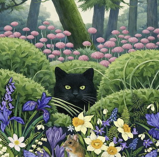 Black Cat in Forest