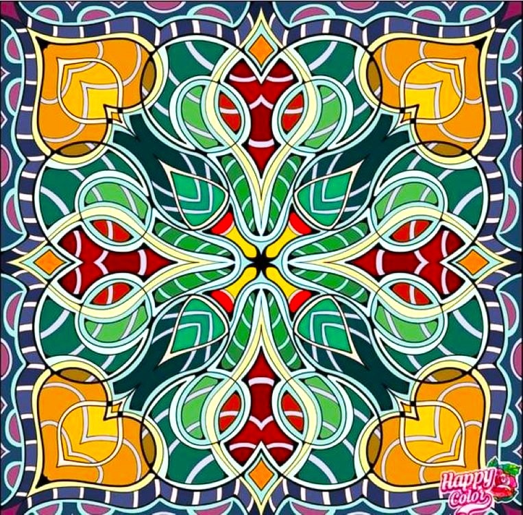 Stained Glass Mandala Pattern