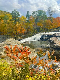 Autumn River Waterfall
