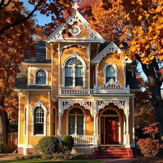 Victorian House in Autumn
