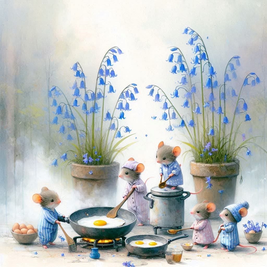 Mice Cooking Breakfast