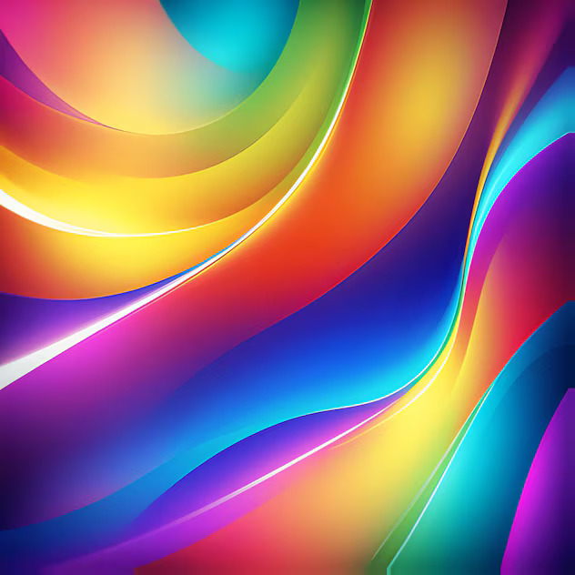 Rainbow Gradient Swirl Abstract