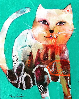 Abstract Cat Painting