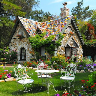 English Stone Cottage Garden