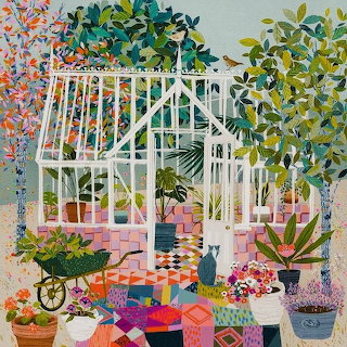 Garden Greenhouse Painting
