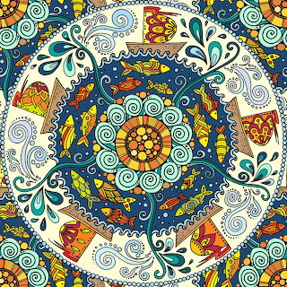 Decorative Folk Art Mandala