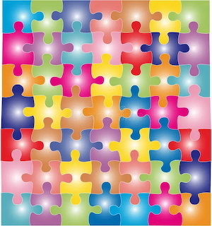 Colorful Puzzle Pieces Pattern