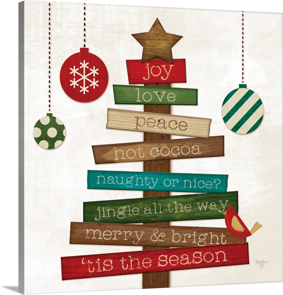 Rustic Christmas Tree Sign