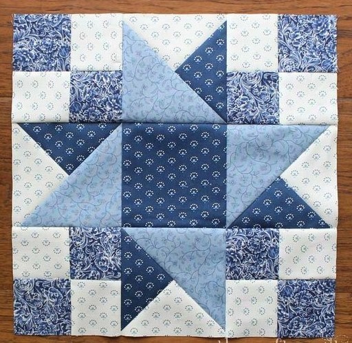 Blue Star Quilt Block