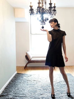 Woman in Black Dress
