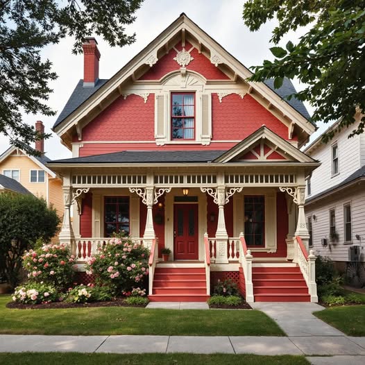 Red Victorian House