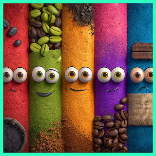 Colorful Coffee Characters
