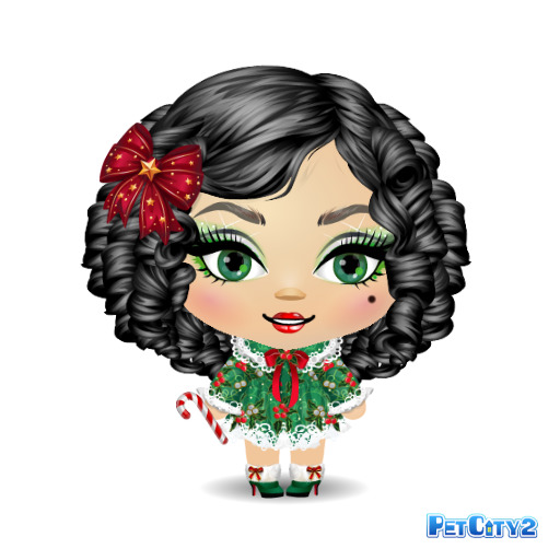 Christmas Cartoon Girl
