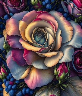 Rainbow Rose Bloom