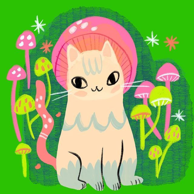 Mushroom Cat by Bunnydee