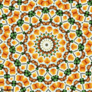 Orange Floral Mandala