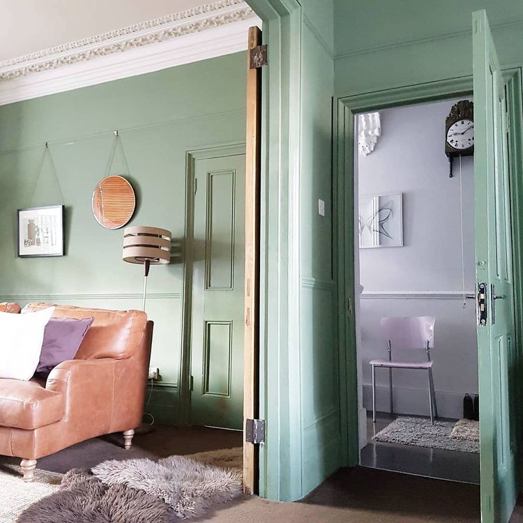 Green Room Leather Sofa