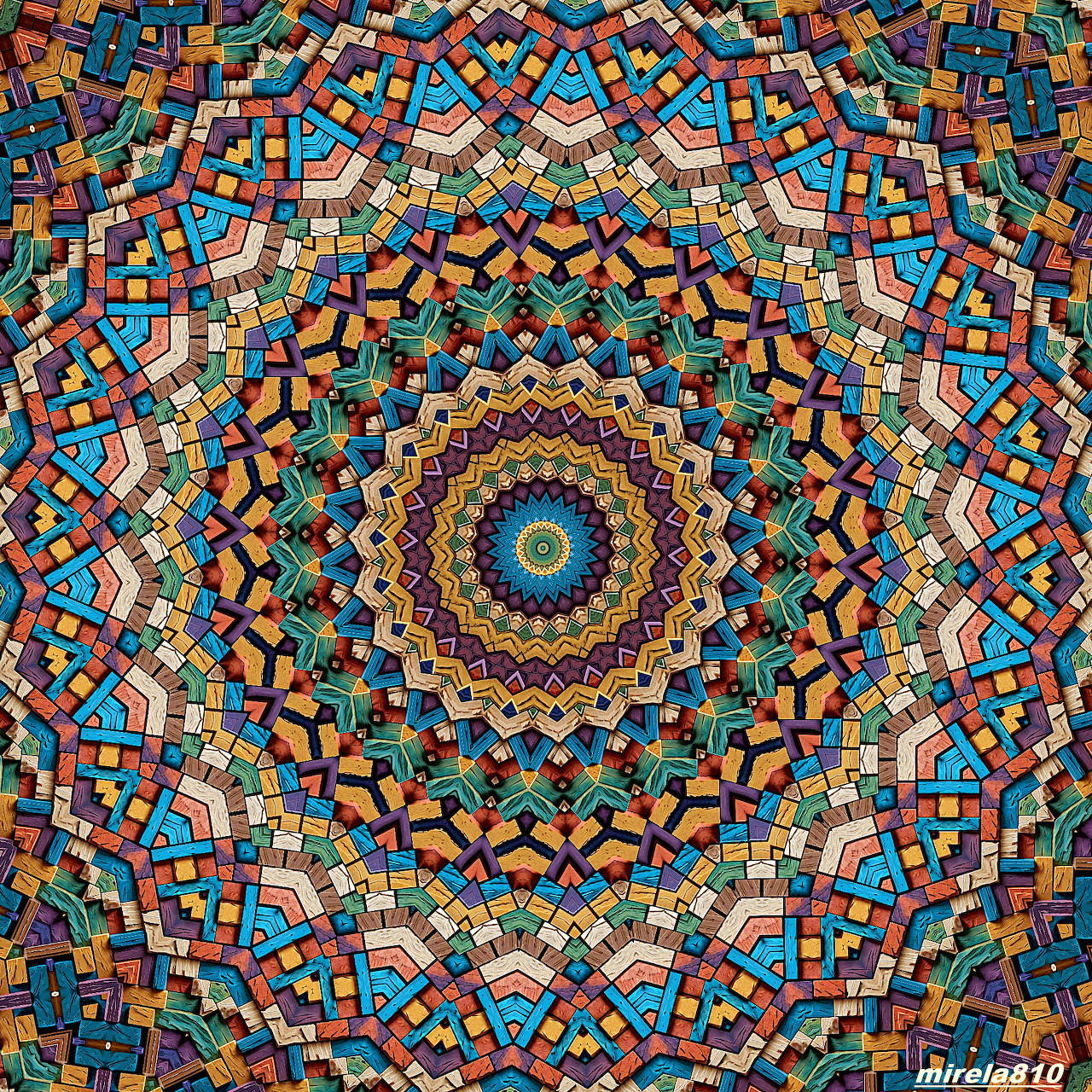 Colorful Mosaic Mandala