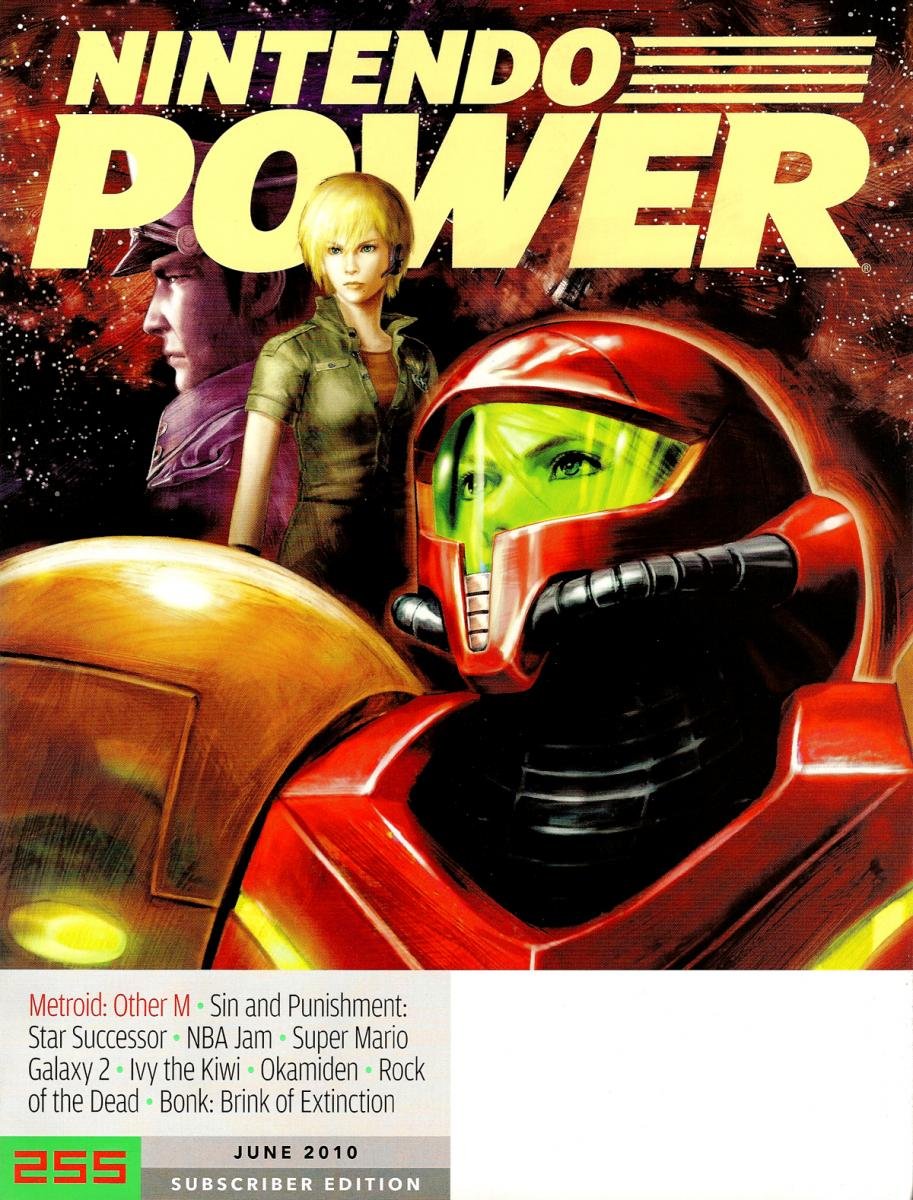 Nintendo Power Issue 255 cover showing Samus Aran in Zero Suit from Metroid Other M