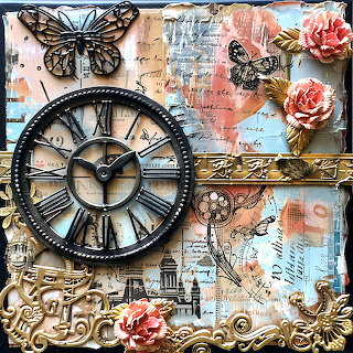 Vintage Collage Clock