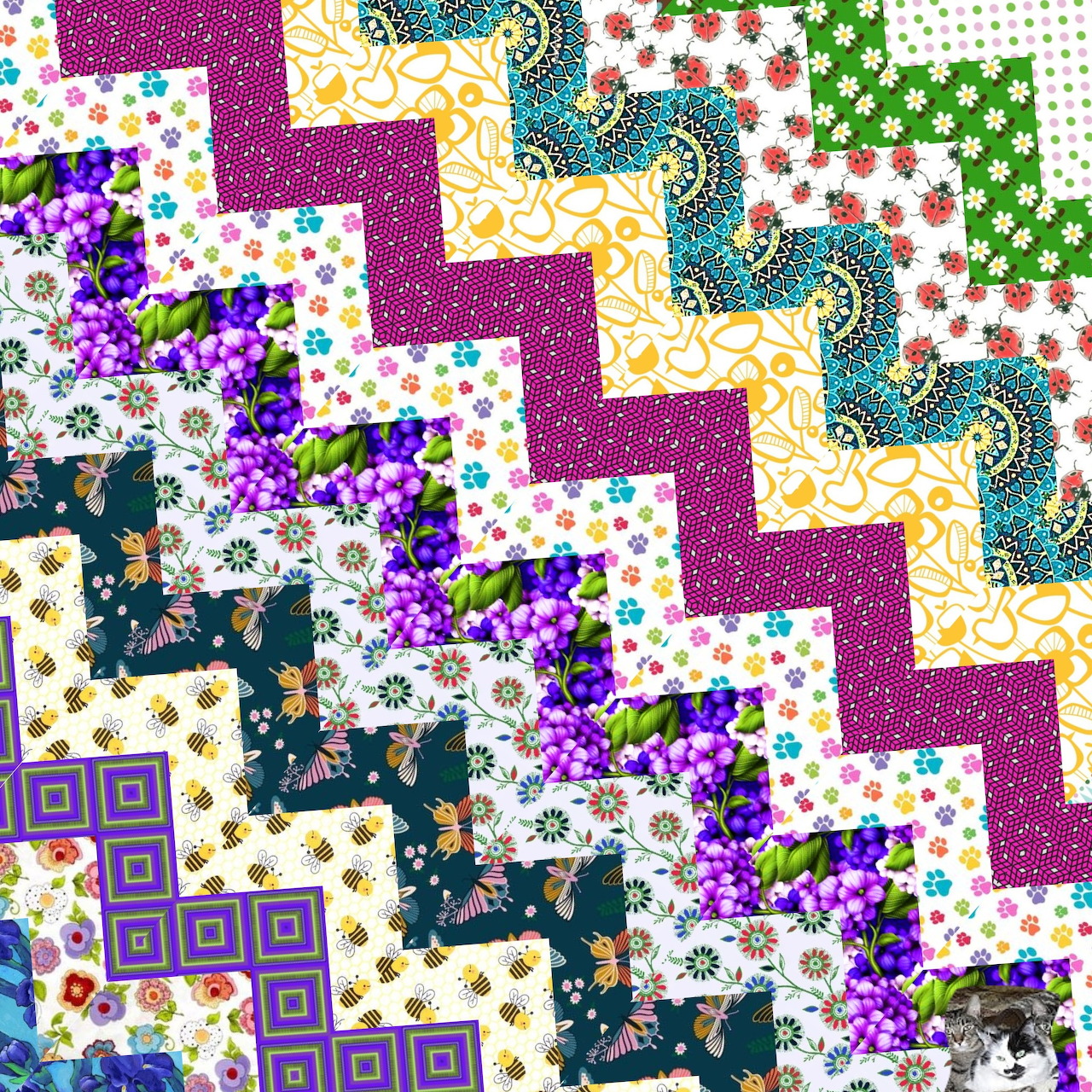 Zigzag Quilt Patchwork