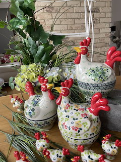 Polish Pottery Roosters