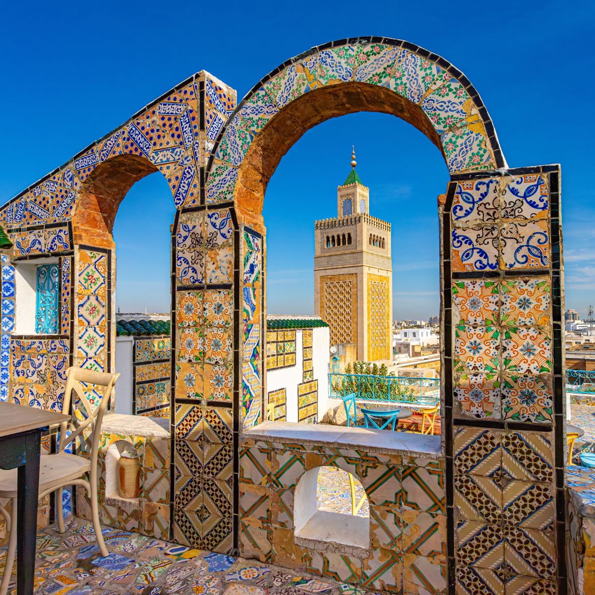 Tiled Archway View
