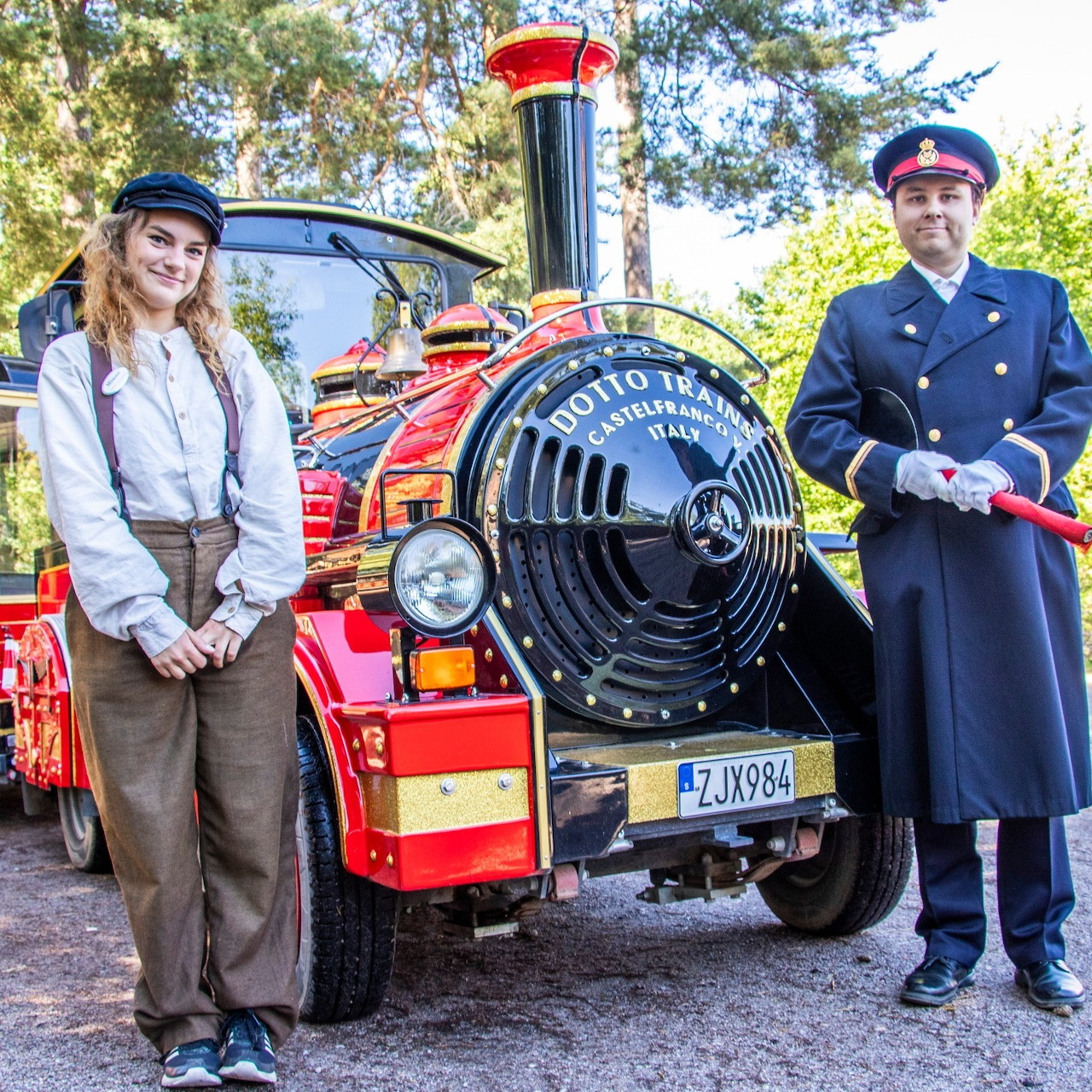 Vintage Red Train Engine