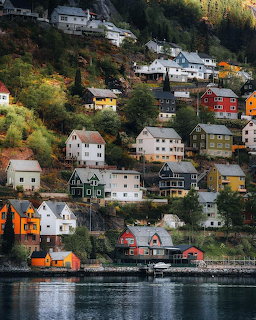 Odda Norway Colorful Houses