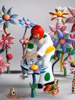 Yayoi Kusama Flower Sculptures