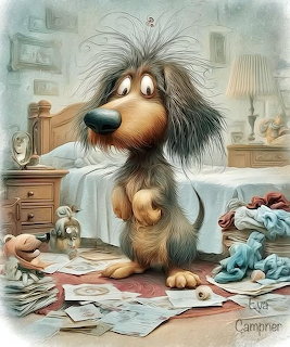 Scruffy Dog Messy Room