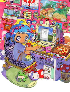 Anime Girl at Computer Desk