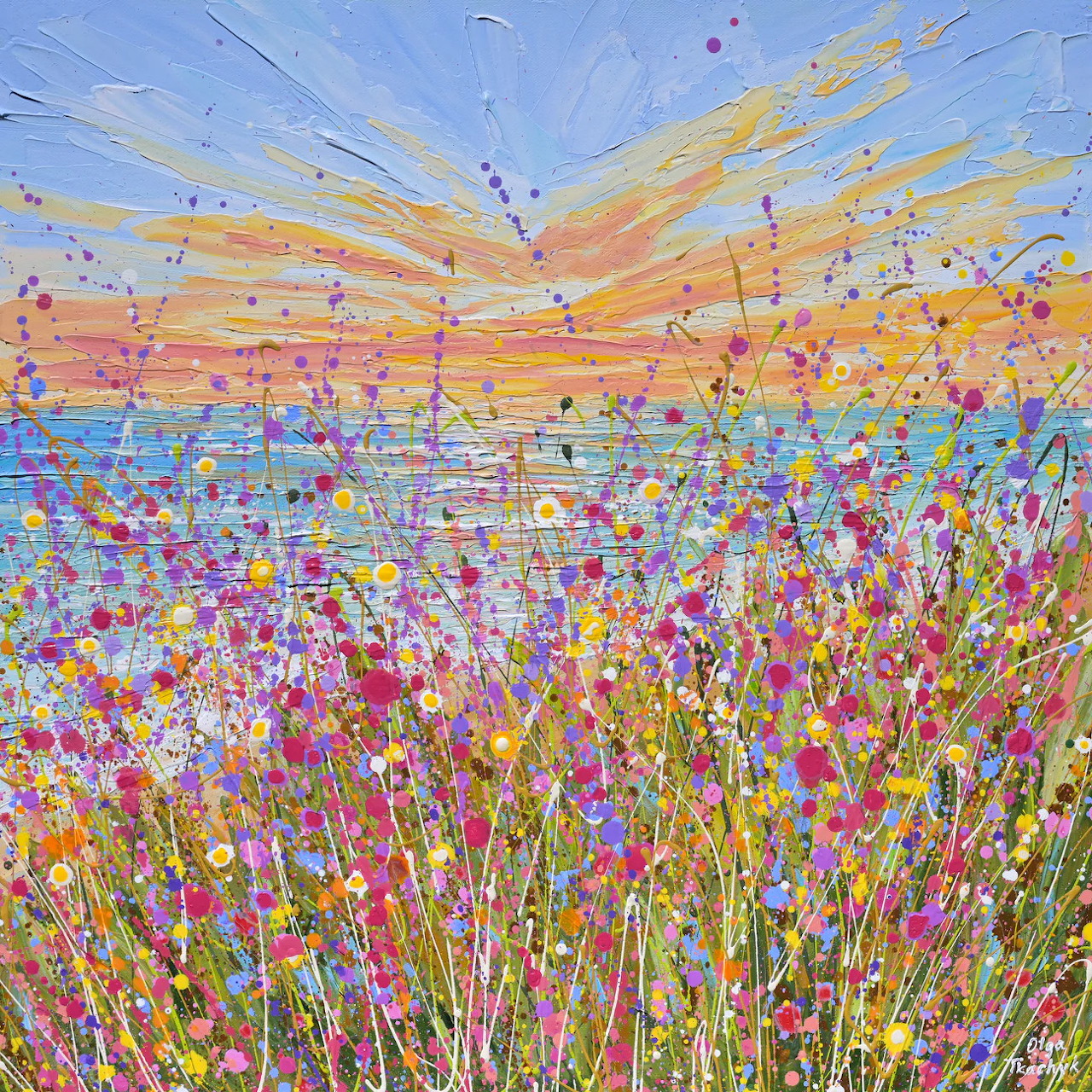 Wildflower Meadow Sunset