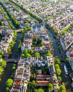 Amsterdam Aerial Cityscape