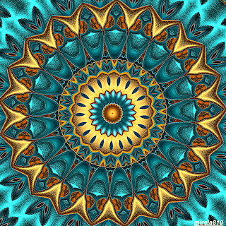 Turquoise and Gold Mandala