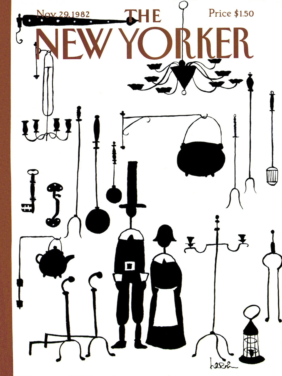 New Yorker Thanksgiving Cover 1982