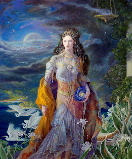 Celestial Goddess With Cosmic Orb
