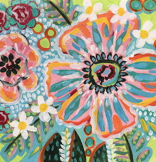 Colorful Folk Art Flowers