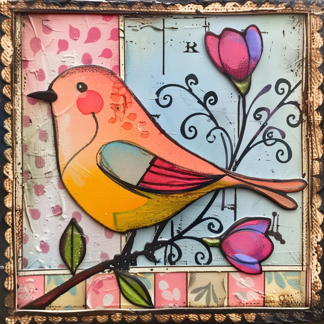 Colorful Bird Art